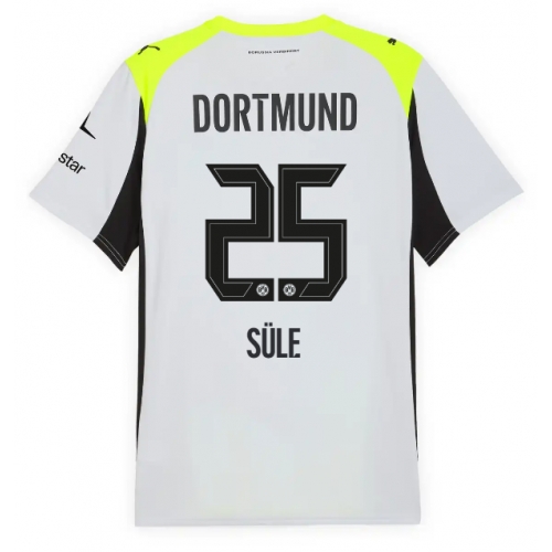 Borussia Dortmund Niklas Sule #25 Maglia Gara Trasferta Repliche 2025-26 Maniche Corte Borussia Dortmund Niklas Sule #25 Maglia Gara Trasferta Repliche 2025-26 Maniche Corte